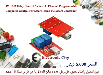 5V  USB Relay Control Switch  2  Channel Programmable Computer Control For Smart Home PC Smart Controller 